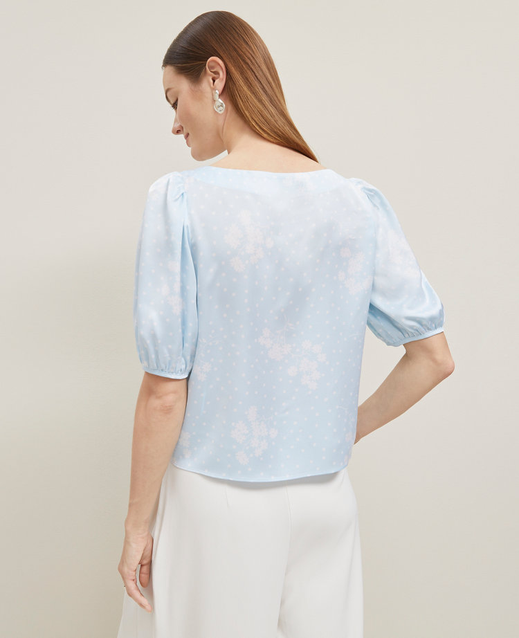 Petite Floral Boatneck Popover