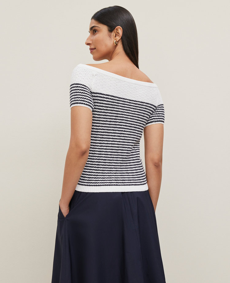 Petite Textured Off-The-Shoulder Sweater