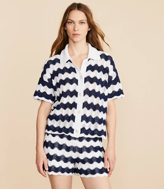 Lou & Grey Wavy Pointelle Shirt