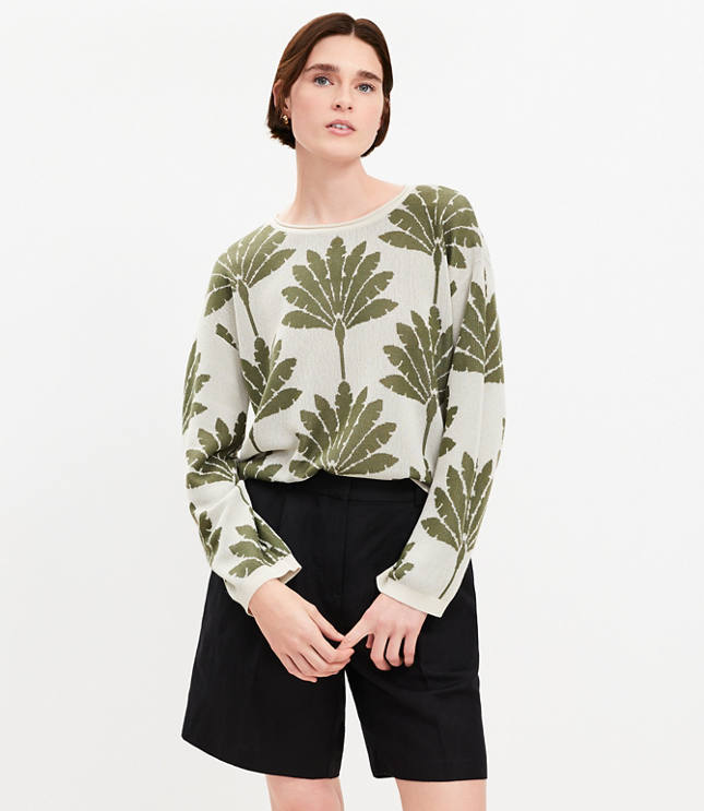 Palm Wide Sleeve Boatneck Sweater