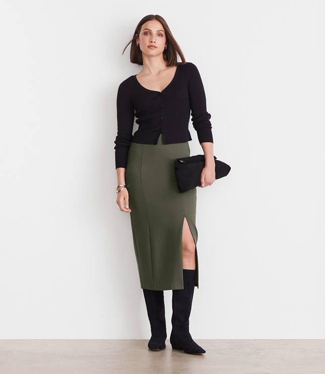 LOFT Versa Ribbed V-Neck Cardigan